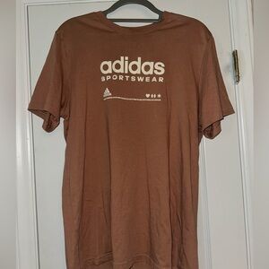 Adidas Brown Short Sleeve Tee Casual Comfort